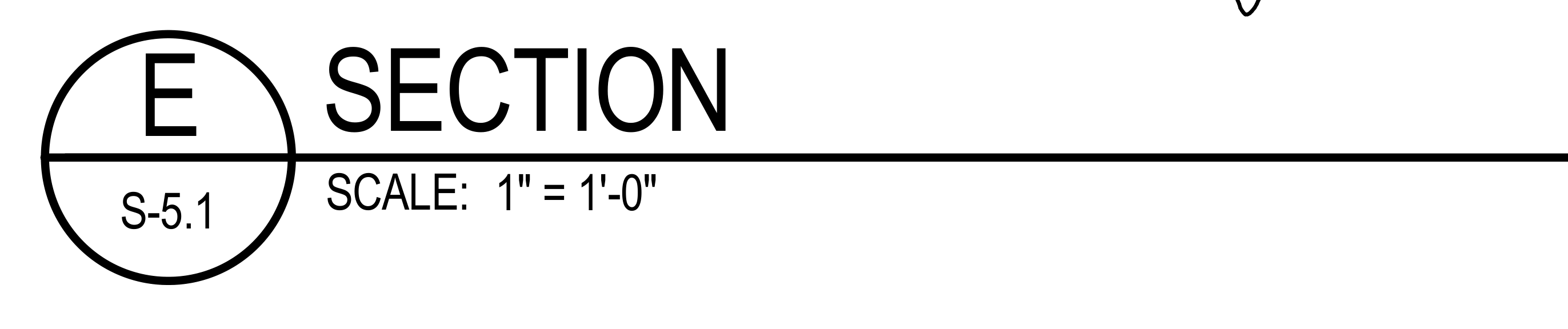 title bubble for detail E on S-5.1